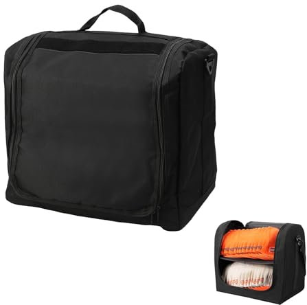 Liwankaqi Baseball Cap Organiser Hat Travel Case Large Hat Travel Bag Large Capacity Baseball Cap Storage for 24 Ball Caps Carrier Holder Case for Travel & Home Storage Black 35 x 40 x 25 cm