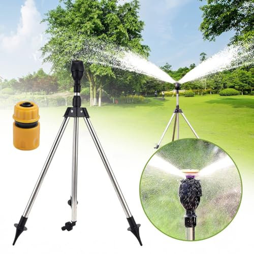Rotating Tripod Sprinkler, Rotating Tripod Sprinkler 360 For Garden, 360 Degree Automatic Rotating Irrigation Stand, Tripod Sprinklers For Yard Large Area, Tripod Water Sprinkler For Lawn