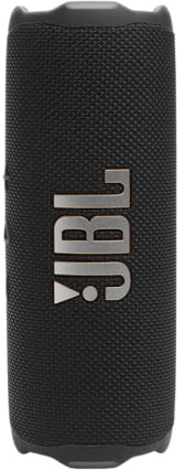 JBL FLIP 7 / Portable Speaker/Bluetooth Compatible/IP68 Dustproof and Waterproof/USB-C/App Compatible/Lanyard and Carabiner included/AURA CAST Multi-Speaker Connection/Black / JBLFLIP7BLK