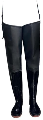 Sharplace Stivali Da Pesca con Stivali, Stivali Alti Fino Alla Coscia, Calze, Pantaloni Impermeabili per Lavori Agricoli, Giardinaggio, Attività Acquatiche, 44