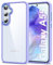 HOOMIL Cover per Samsung Galaxy A55 5G, Custodia Anti-Ingiallimento, Antiurto e Anti-Graffi, Retro Rigida Trasparente - Lilla