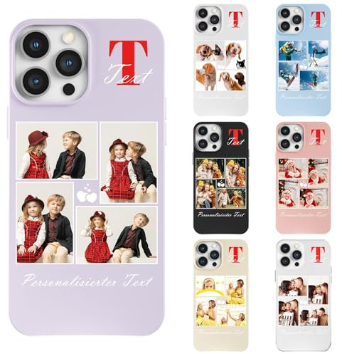 CHABDA Custom Personalised Phone Case for iPhone Xs Max,Personalised Image Text Logo Photo Design Soft Silicone Customized Shockproof Cover,Personalize Multiple image collage,Multi-coloured