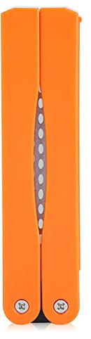 Sorandy Garden Tool Sharpener, Folding Pocket Knife Sharpener, 400/600 Grit Double Sided, Scissor, Pruners, Loppers or Sharpening Stone for Garden, Outdoor, Camping, Kitchen (Yellow)