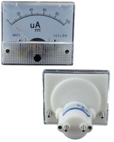 Fasizi Amperemeter Analog Panel Amperemeter 85C1 DC 0 - 100UA Zeigertyp Strommessgerät