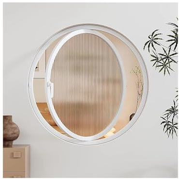 LYMGRZ Aluminum Alloy Round Window with Tempered Glass –360° Rotatable Ventilation Windows,Large Flush Mount Shed Porthole Window for Kitchen, Dorm, Bedroom Decor Opening Window(Diameter 80cm/