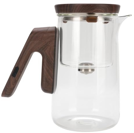 UPALDHOU Teapot Glass 800ml Magnetic Water Separation with Brewing Timer for Tea Maker, Ideal for Brewing Tea