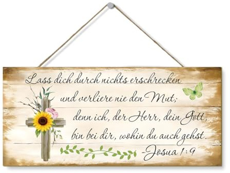 Christliche Geschenke Türschild Holzschild 31x14cm Spirituelle Geschenke Kommunion Geschenke Für Mädchen Konfirmation Geschenk Jugendweihe Geschenke Taufgeschenke Für Mädchen Erstkommunion Geschenke