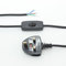3 Core Table Lamp Pre Made Cable with Inline Switch 2.5 Meters (Black)