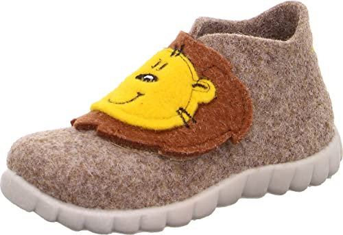 Superfit Jungen HAPPY Slipper, Hausschuh 800295, BEIGE 4000, 21