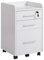 HOMCOM Caisson de bureau rangement bureau sur roulettes 3 tiroirs 1 verrouillable 1 trieur dossiers en bois blanc