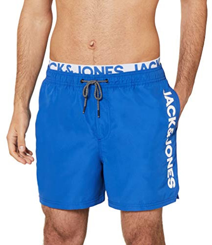 JACK & JONES Aruba Swim Shorts Herren Badehose, Farbe:Surf The Web (Bali), Größe:XXL