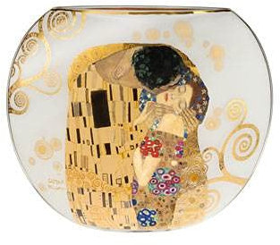 Vase DER Kuss Gustav Klimt H 35cm Glas Mehrfarbig Goebel Porzellan