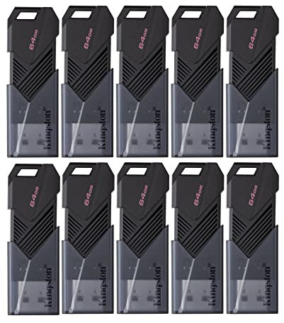 Kingston 64GB DataTraveler Exodia Onyx USB 3.2 Flash Drive (Matte Black) (10-Pack)