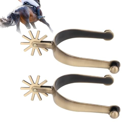 Cyrank 2 Pezzi Speroni da Equitazione, Sperone Occidentale Speroni per Cavallo Speroni in Lega di Zinco Sperone per Cavallo da Passeggio per Equitazione