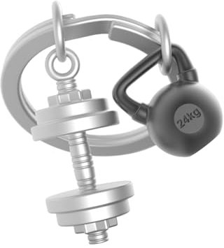 METALMORPHOSE - Porte-clés Métal 3D Musculation - Passion Sport, Cadeau Homme, Cadeau Femme