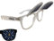 PRISMAZ Hochklappbare Beugungsbrille Für Fantastische Regenbogen Kaleidoskop Effekte - Als Festival Rave Feuerwerk Party Accessoire (Matt Transparent (Beugungsgläser Oben))