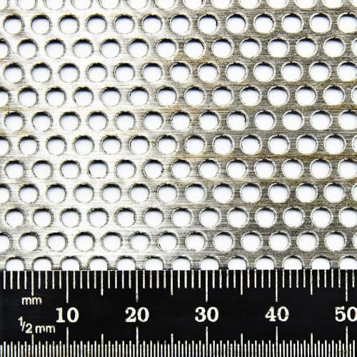 304 Stainless Steel Perforated Mesh Sheet Air Brick Covers – Pest-Resistant Vent Protection (100mm x 250mm 1 Pack)