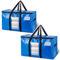 TAILI Extra Large Moving Bags Heavy Duty 2 Pack Blue Storage Bags with zips,Alternatives to Moving Boxes,Clear Window & Reinforced Handles,Waterproof,Storage for Clothes,Travel,Beddings