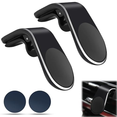 WPPQWP Magnetische Handyhalterung für Auto, 2PCS Halterung für Auto-Luftausströmer, Kompatibel mit Ooono No2/No1 und Blitzerwarner, Mit 2 Magnetplatten als Zubehör (Schwarz)