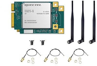 WayPonDEV EG25-G Mini PCIe 4G LTE Module, LTE Cat 4 Wireless Communication Module, modem di rete cellulare 4G, ricevitore GNSS, per applicazioni IoT/M2M (moduli 4G)