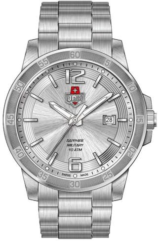 JDM Millitary Herren Analog Uhr mit Edelstahl Armband JDM-WG025-02