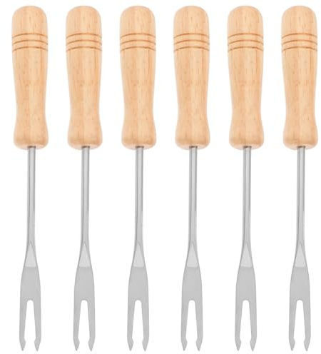 KICHOUSE 6stücke Teiliges Fondue Gabel Set Aus Edelstahl Mit Präziser Kopfgestaltung Vielseitig Für Käse Schokolade Obst Und Eiscreme Leicht Zu Reinigen Robust Für Fondue Und Dips