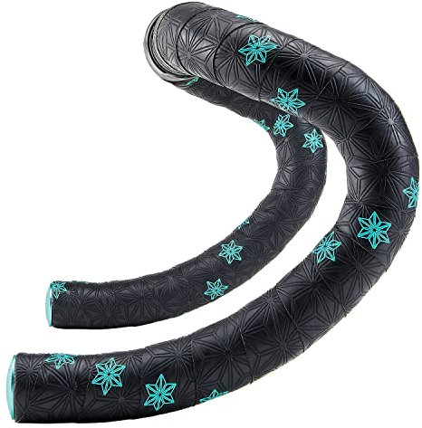 Supacaz Super Sticky Kush - Galaxy - Celeste Print w/Celeste Plugs Celeste Druck set