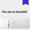 WANDKINGS Wandtattoo - You are so beautiful - 168 x 15 cm - Azurblau - Wähle aus 5 Größen & 35 Farben