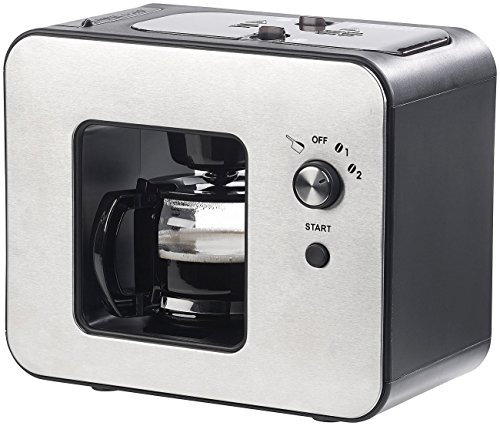 Rosenstein & Söhne Vollautomatische Design-Kaffeemaschine mit Bohnen-Mahlwerk, 800 Watt