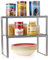 Nandae - Organizer espandibile e impilabile, per bagno e cucina Argento-A