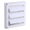 ventilación de pared de plástico de aire de pared de plástico 3 solapas con rejilla de red a prueba de insectos y anti-polvo (20 * 20cm)