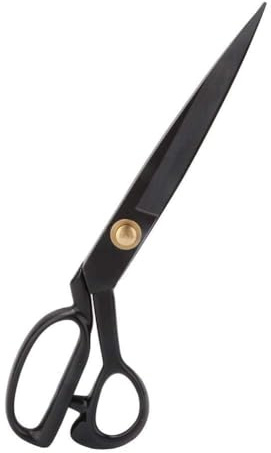 Tailor Retro Black Steel Professional Sewing Scissors - Clothes, Leather, Fabric, Craft, Dressmaking Shears (HC-12in)