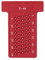 Medidor de trazado de tipo T, 79x58x9mm Carpintería Tipo de trazador de aleación de aluminio Medidor de agujeros de aleación Herramienta de marcado de carpintero(rojo)