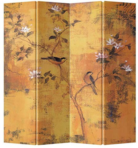 Fine Asianliving Paravent Raumteiler Japanisch Orientalisch Chinesisch Beidseitig L160xH180cm Spanische Wand Trennwand Room Divider Raumtrenner Sichtschutz Bedruckte Canvas Leinwand Asiatisch