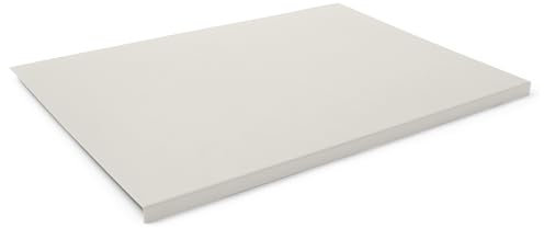 Eglooh - Talia - Gewinkelte Schreibtischunterlage Leder Weiß cm 70x50 - Modernes Design, Innenseele aus Stahl mit L-geformtem Vorderprofil und rutschfester Boden - Made in Italy