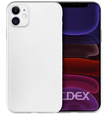 doupi UltraSlim Hülle kompatibel für iPhone 11 (6,1 Zoll), Ultra Dünn Fein Matt Handyhülle Cover Bumper Schutz Schale Hard Case Taschenschutz Design Schutzhülle, weiß