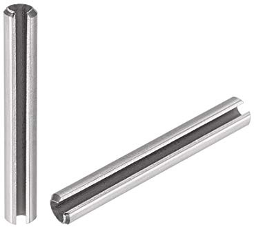 uxcell Slotted Spring Pin M3 x 30mm 304 Stainless Steel Plain Finish 20Pcs