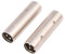 Topiky 3-poliger XLR-Stecker auf Stecker Audio Adapter Coupler Gender Changer für Mikrofon AMP Mixer - 2er Pack(Silber)
