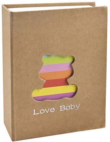 Fotoalbum Einsteckalbum 6 X 4, Potoalbum Klein 100 Fotos Fotobuch Weiße Seiten Fotoalben Liebe für Hochzeit, Kinder, Baby Mädchen