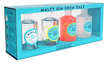 Malfy Gin Miniaturen Set - 4x50ml a 41Vol% / 1x Malfy Gin con Limone 50ml / 1x Malfy Gin Originale 50ml / 1x Malfy Gin con Arancia 50ml / 1x Malfy Gin Rosa 50ml - Gin Tasting Set - [Enthält Sulfite]