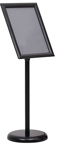 vidaXL Support d'Affiche A3 sur Pied Présentoir Publicitaire Hall d'Entrée Bureau Vitrine Hauteur Réglable Noir Alliage d'Aluminium