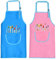 Malschürze Kinder, 2 Stück Kinder Schürzen Set mit Taschen, Kochschürze Kinder Jungen Mädchen, Verstellbare Kleinkind Kochschürze für Basteln Malen Backen Kochen, Pink und Blau (8-12 Jahre)