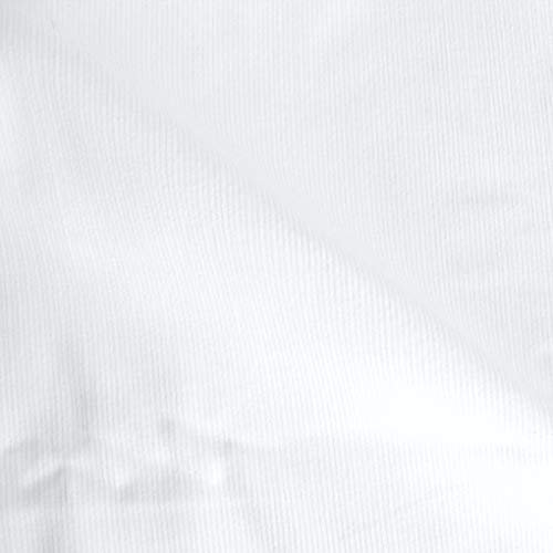 TOLKO 1m Baby Cord Stoff | feiner Baumwoll Cordsamt | Bekleidungsstoff für Hosen Jacken Kleider | weiche querelastische Meterware 140cm breit | uni Baumwollstoffe Nähstoffe günstig kaufen (Weiß)