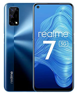 realme 7 5G Smartphone, Display ultra fluido a 120Hz, 48MP+16MP Quad Fotocamera, 6.5 Pollici Android Cellulari, 5000mAh Batteria, Ricarica rapida da 30W, Dual SIM, NFC, 6GB + 128GB, Blu