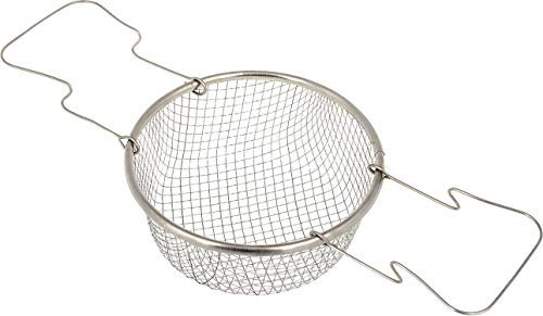 OFXDD Drahtkorb zum Kochen, 16 cm, Frittierkorb mit Griff, Edelstahl, Silber, DEEP_FRYER