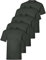 Expert Workwear Mens 5 Pack Plain Crew Neck T-Shirt Short Sleeve 100% Cotton Tee Bottle Green