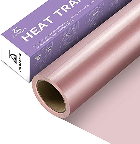 Zwanzer Heat Transfer Vinyl Rolls - 12 x 12ft(30.5 x 366CM) Rose Gold Iron on Vinyl for Shirts, HTV Vinyl for All Cutter Machine - Easy to Cut & Weed for HTV Heat Vinyl Design (Rose Gold)