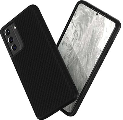 RhinoShield Case kompatibel mit [Samsung Galaxy S21 FE] | SolidSuit - Stoßdämpfende & schlanke Schutzhülle mit Premium Finish - 3.5 Meter Fallschutz - Karbonfaser Textur