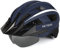 VICTGOAL Casque Velo Homme Casque VTT Montagne avec Visière Magnétique Amovible, Capuchon de Protection Solaire Amovible et éclairage LED Casque Velo Route pour Adulte (M: 54-58cm, Marine)
