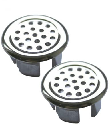 20 Anillos de desbordamiento para Fregadero, Tapa Redonda de desbordamiento, Tapa de Drenaje en el Agujero para baño, Cocina, Fregadero, Lavabo